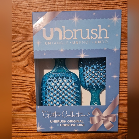 Unbrush Glitter Collection Set Original & Mini Blue - Picture 2 of 4